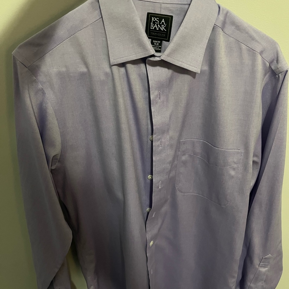 Jos. A. Bank Purple Dress Shirt Formal Cotton Blend